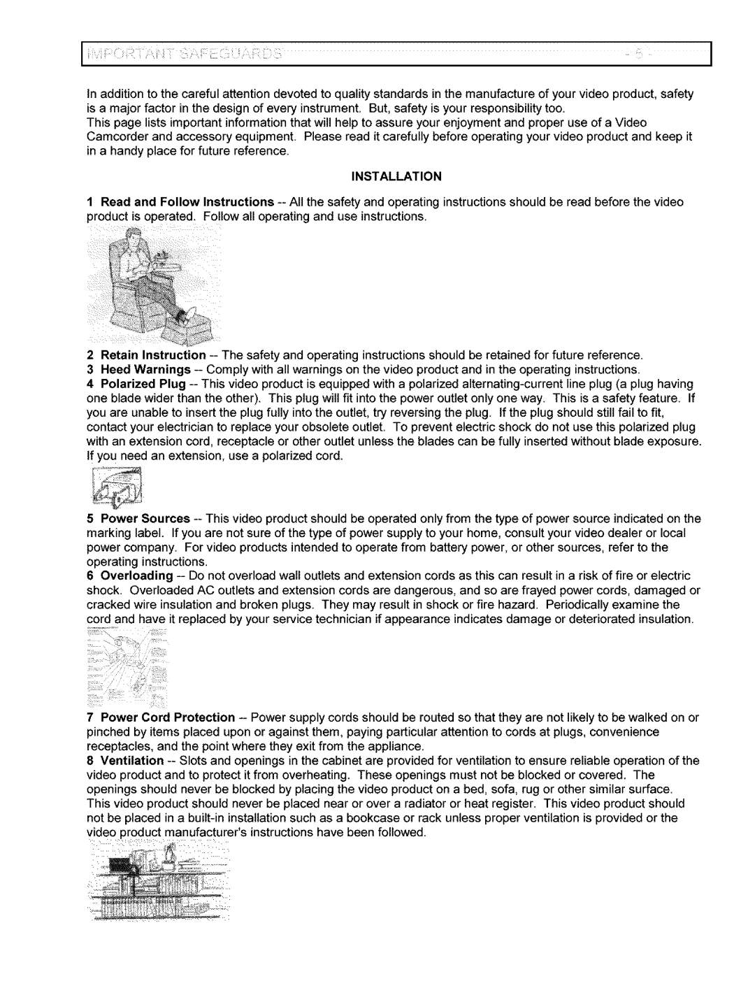 Hitachi VM-6400A instruction manual Installation 