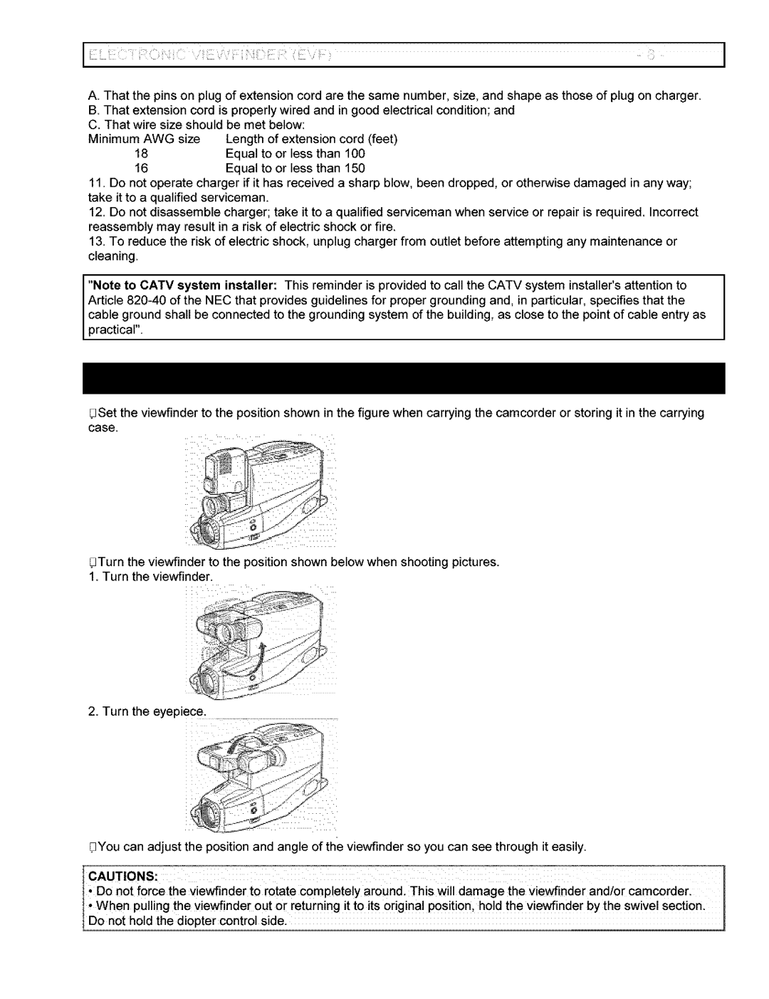 Hitachi VM-6400A instruction manual 