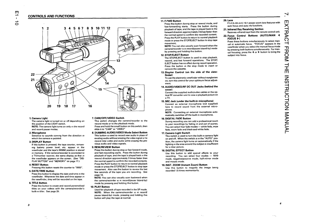 Hitachi VM-ACV23E, VM-8300ES manual 
