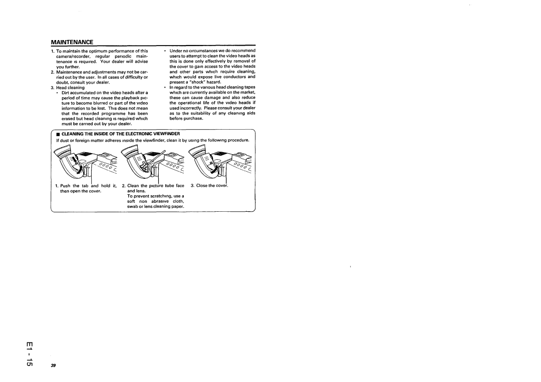 Hitachi VM-8300ES, VM-ACV23E manual 