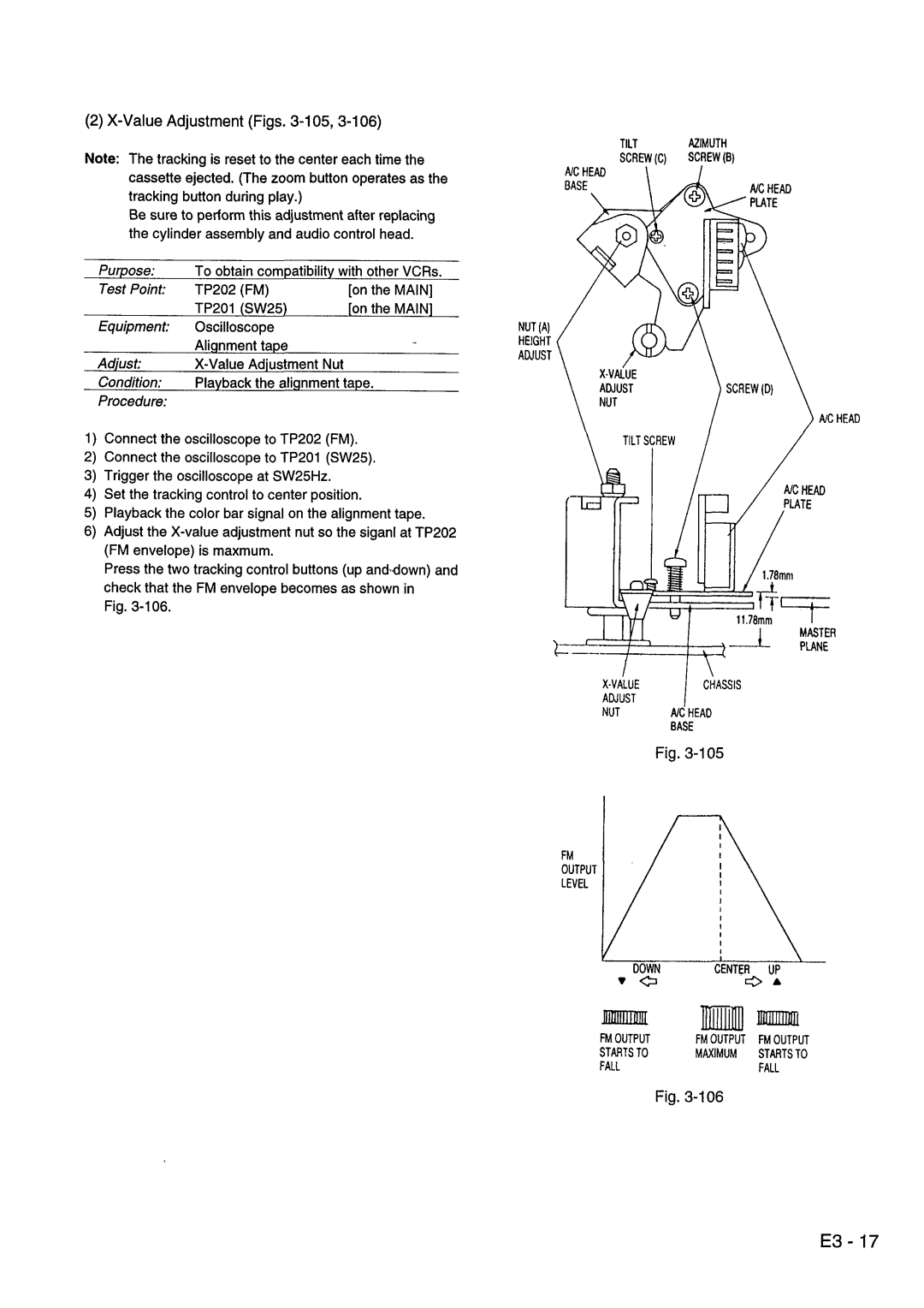 Hitachi VM-8300ES, VM-ACV23E manual 
