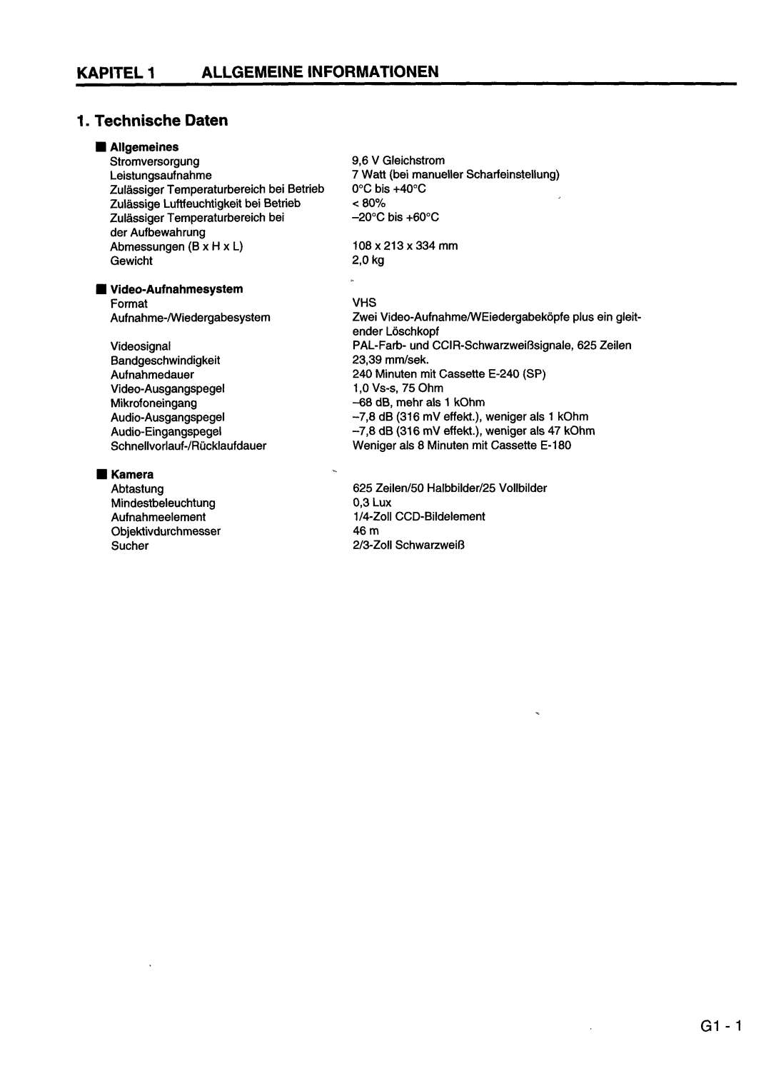 Hitachi VM-8300ES, VM-ACV23E manual 