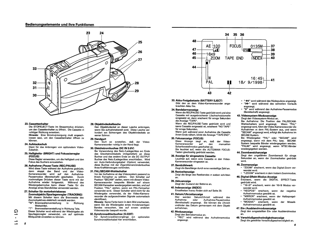 Hitachi VM-8300ES, VM-ACV23E manual 
