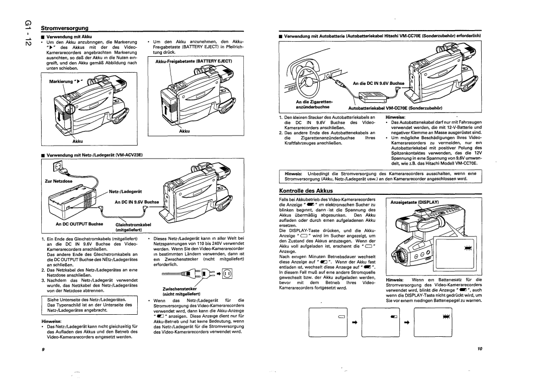 Hitachi VM-ACV23E, VM-8300ES manual 