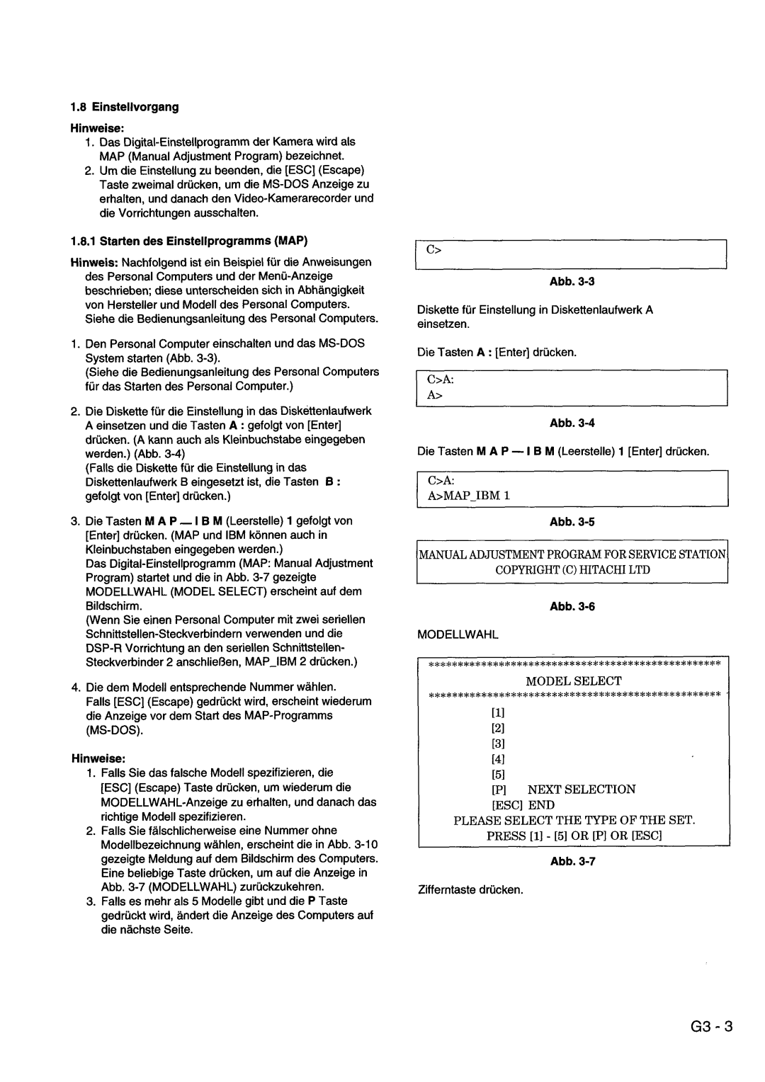 Hitachi VM-8300ES, VM-ACV23E manual 