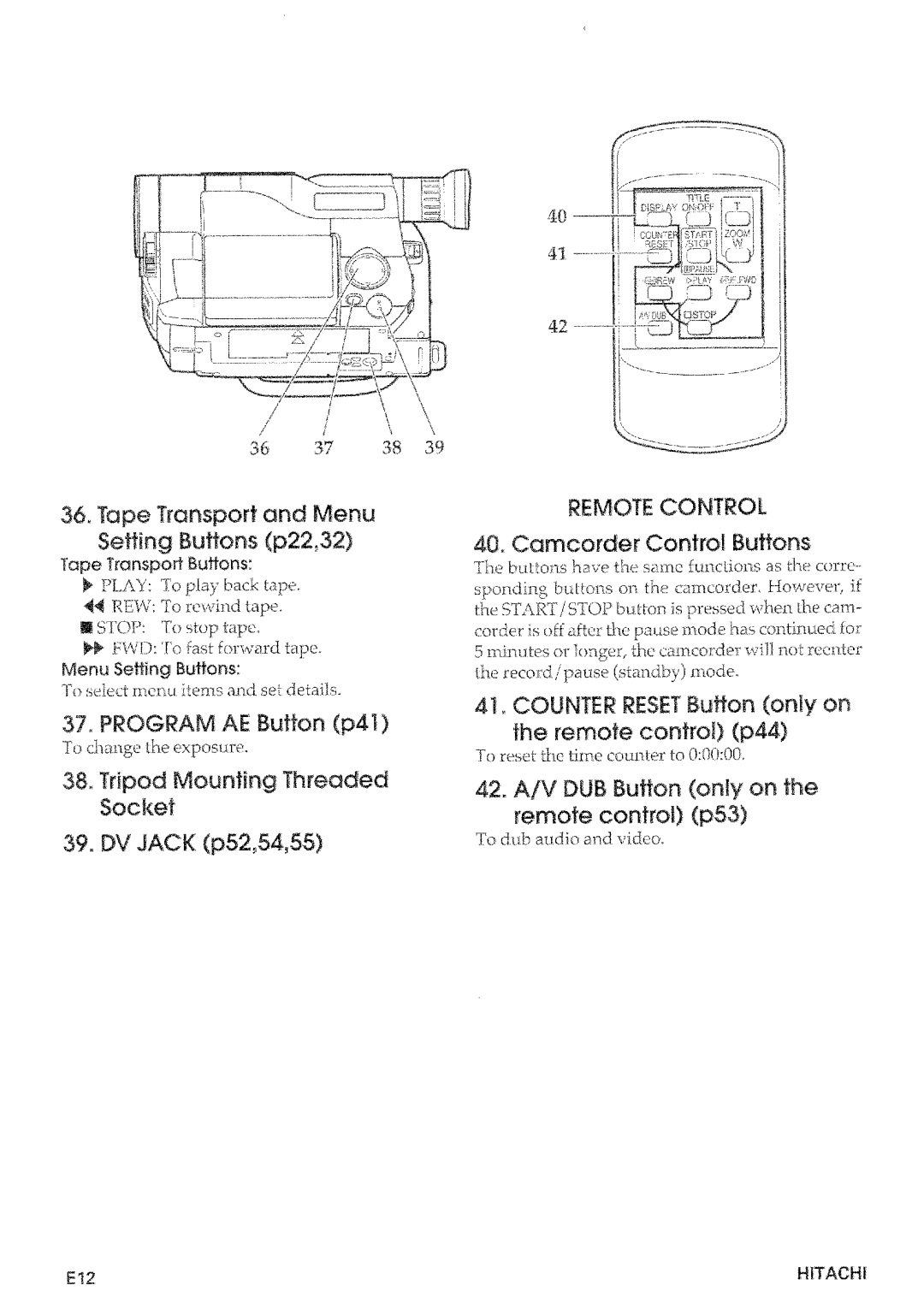 Hitachi VM-D873LA manual 