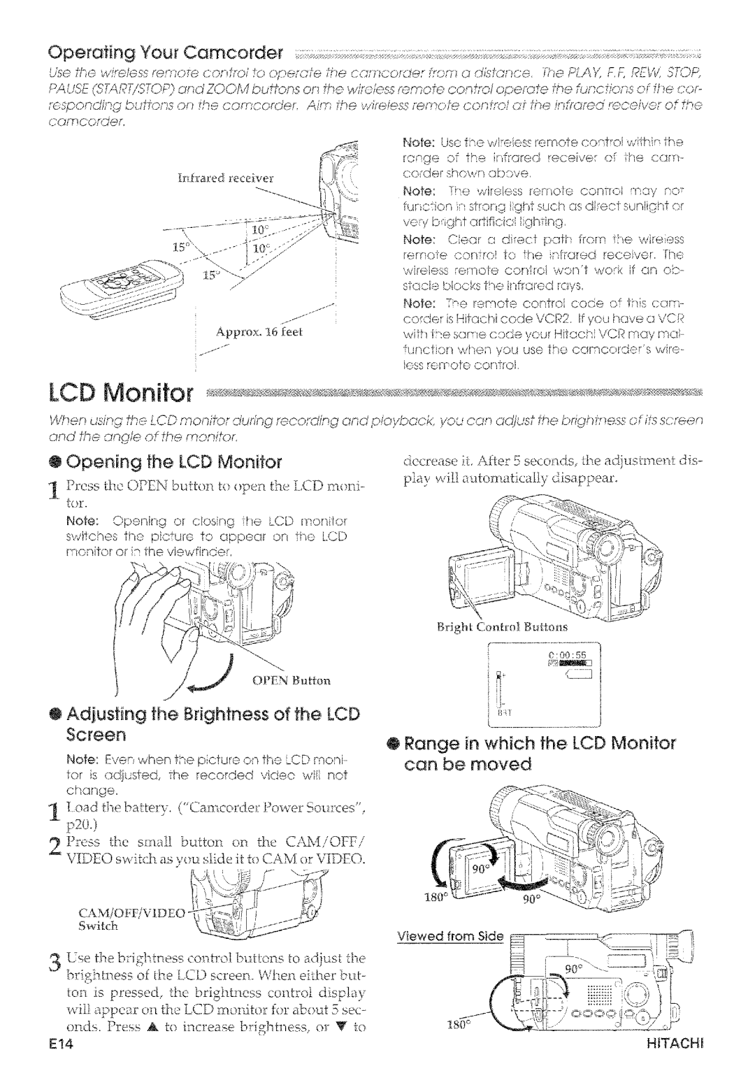 Hitachi VM-D873LA manual 