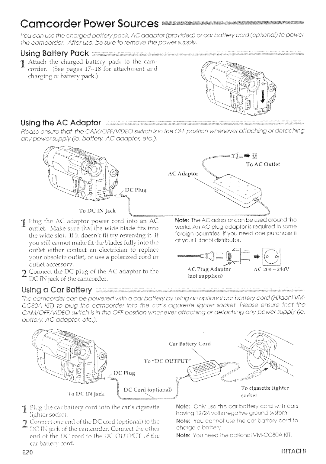 Hitachi VM-D873LA manual 