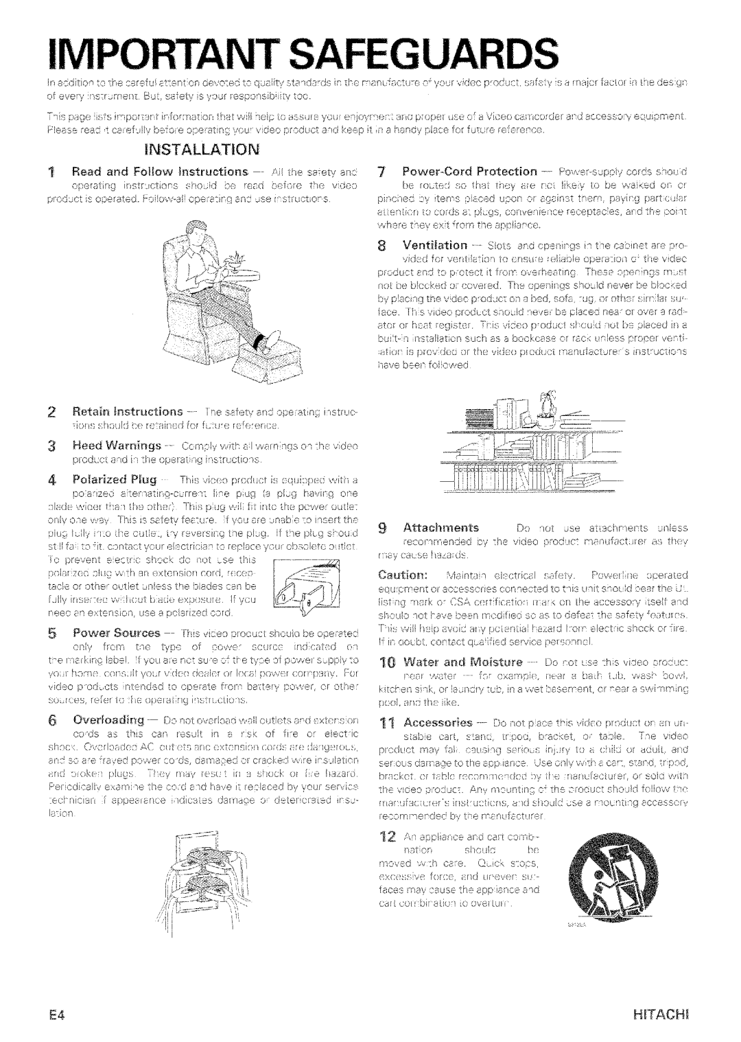 Hitachi VM-D873LA manual 