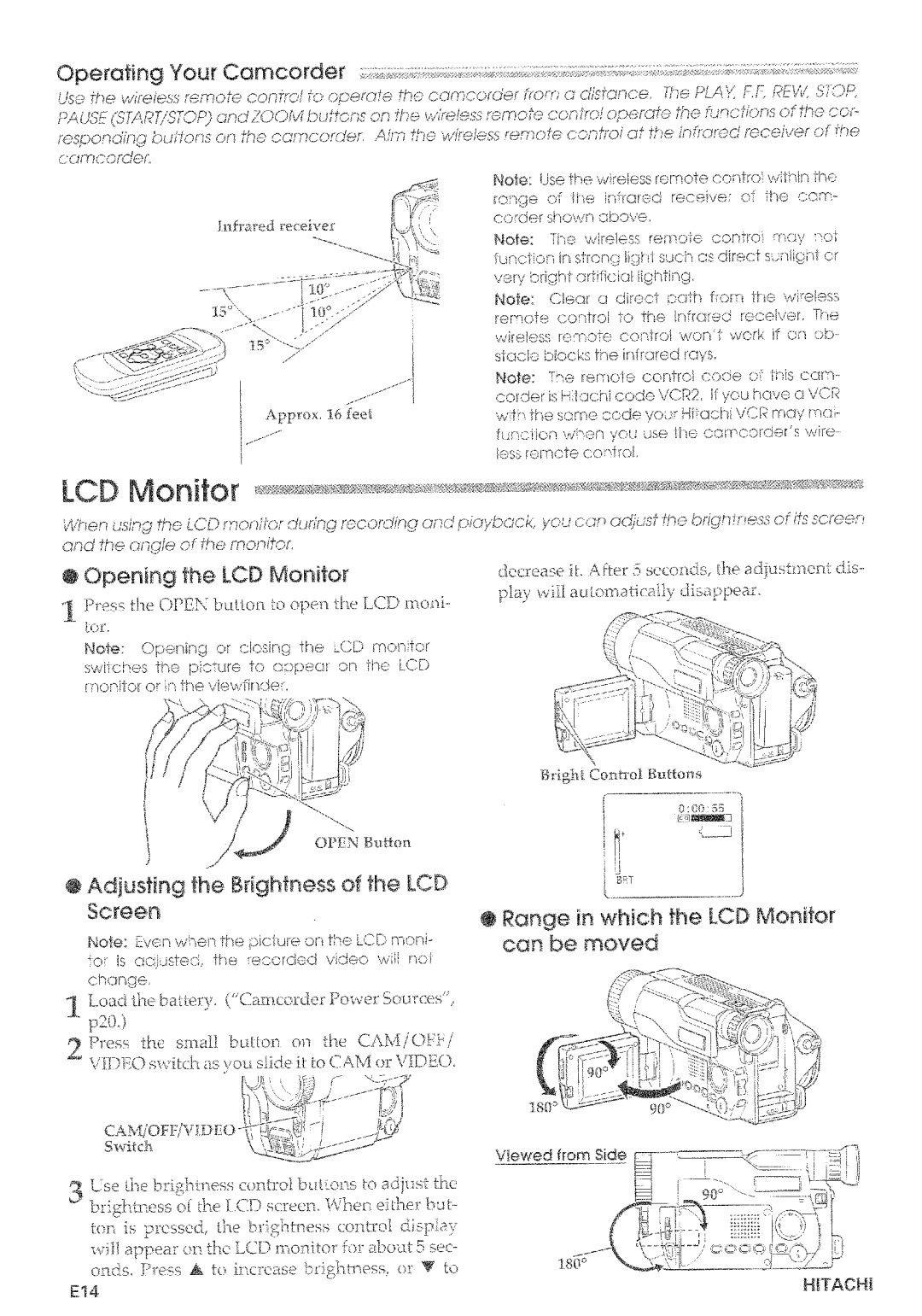 Hitachi VM-D965LA manual 