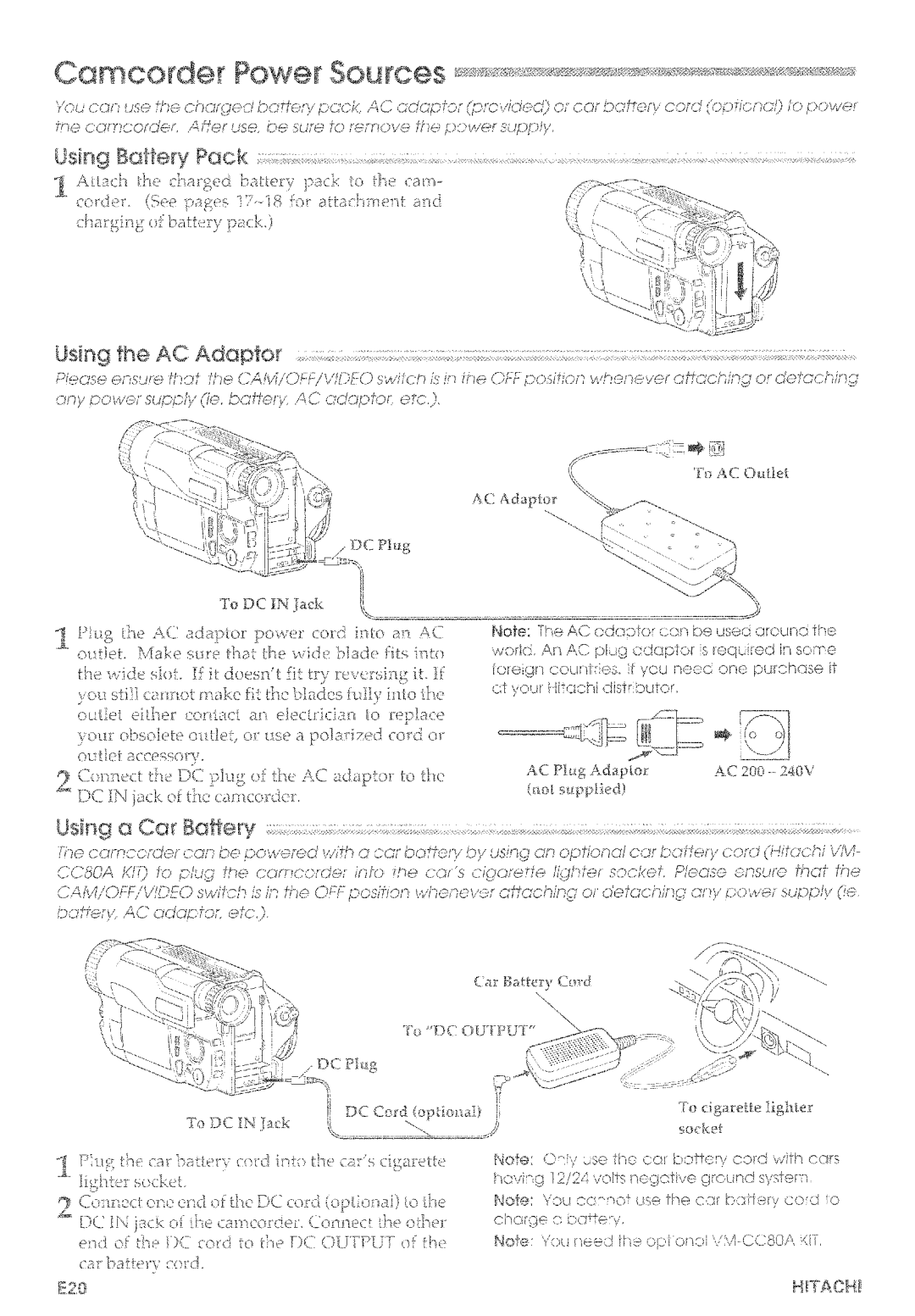 Hitachi VM-D965LA manual 