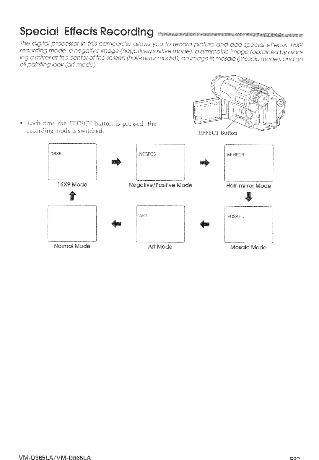 Hitachi VM-D965LA manual 