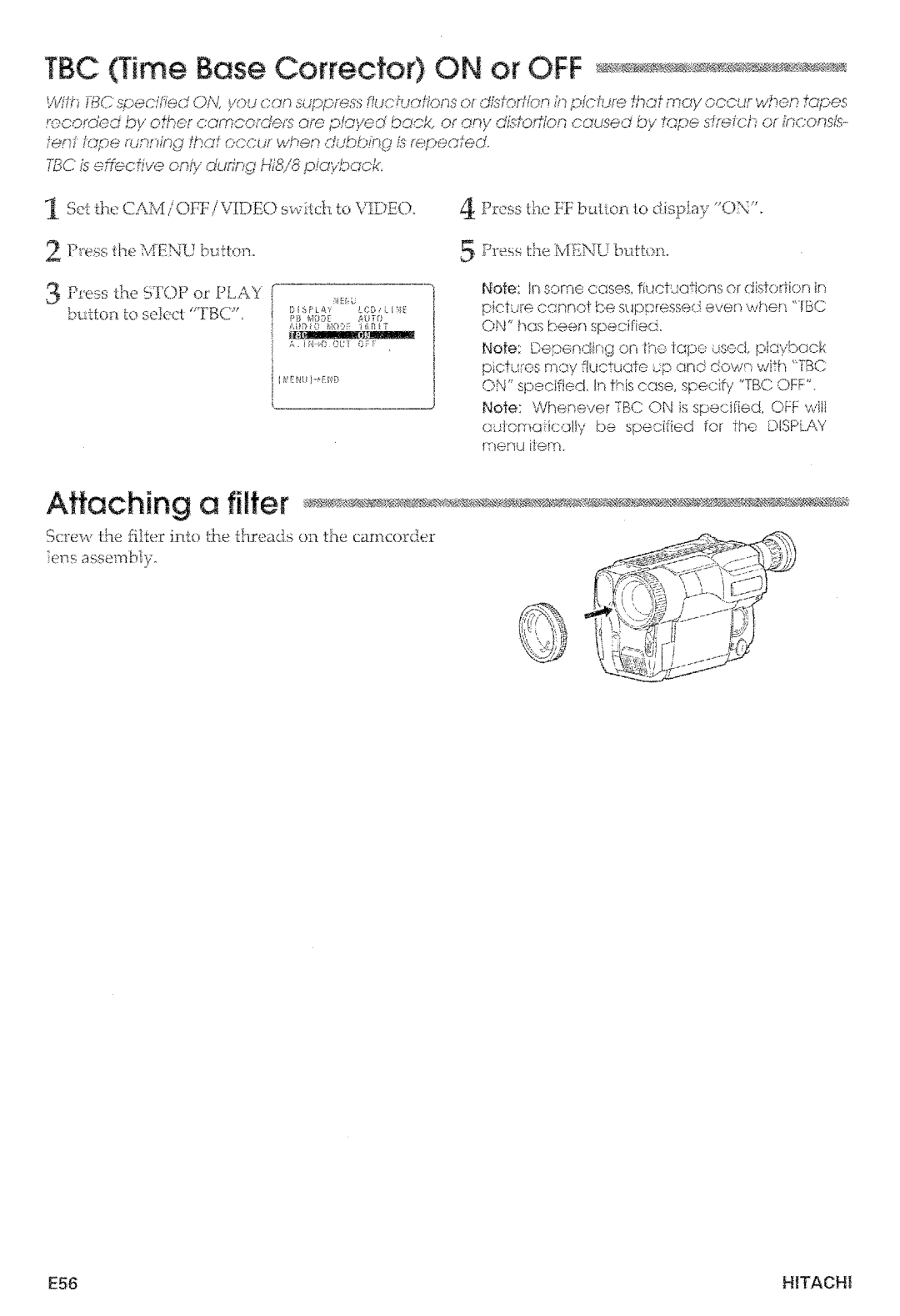 Hitachi VM-D965LA manual 