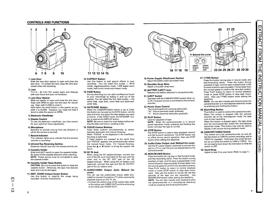Hitachi VM-E330E manual