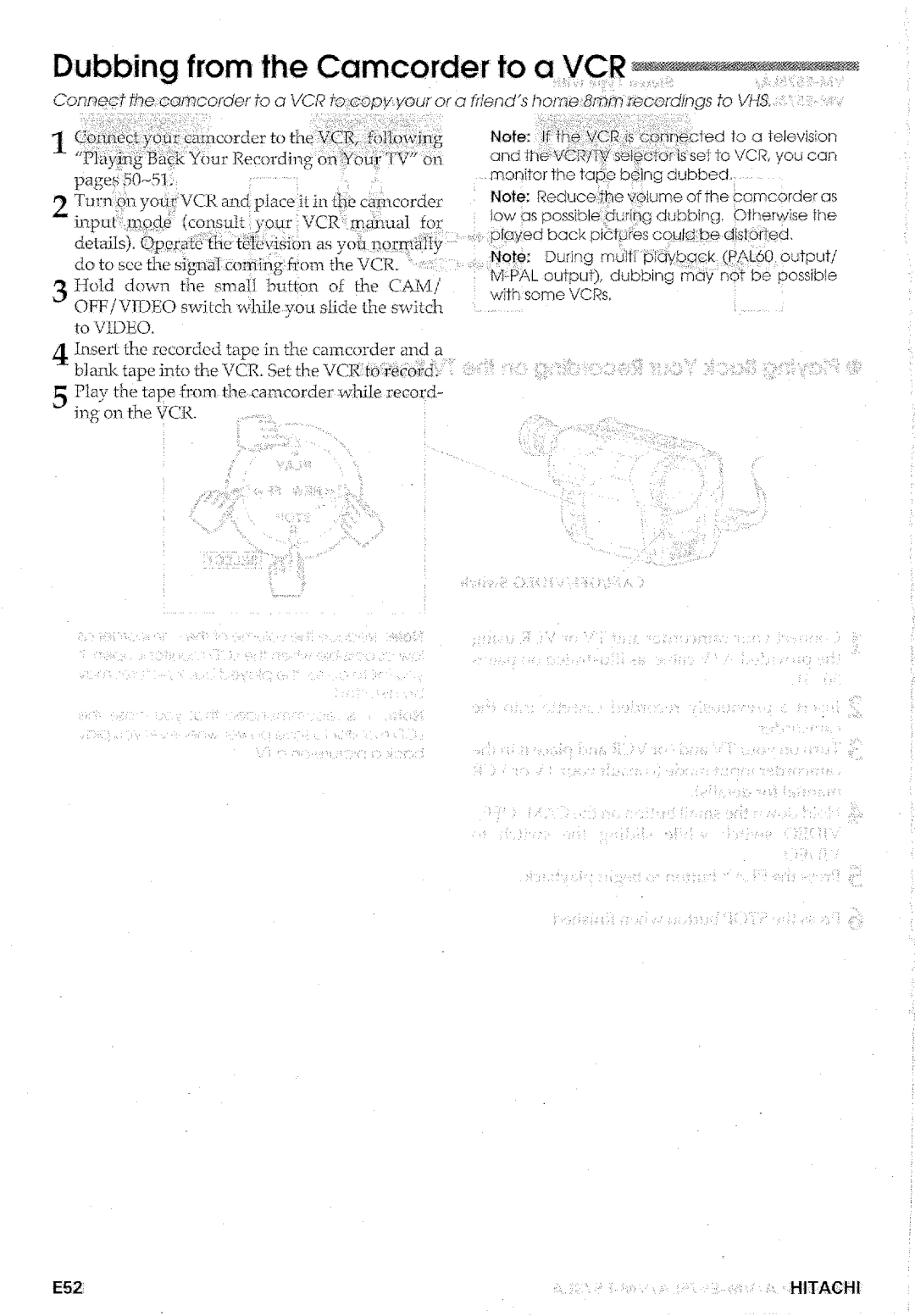 Hitachi VM-E573LA manual 