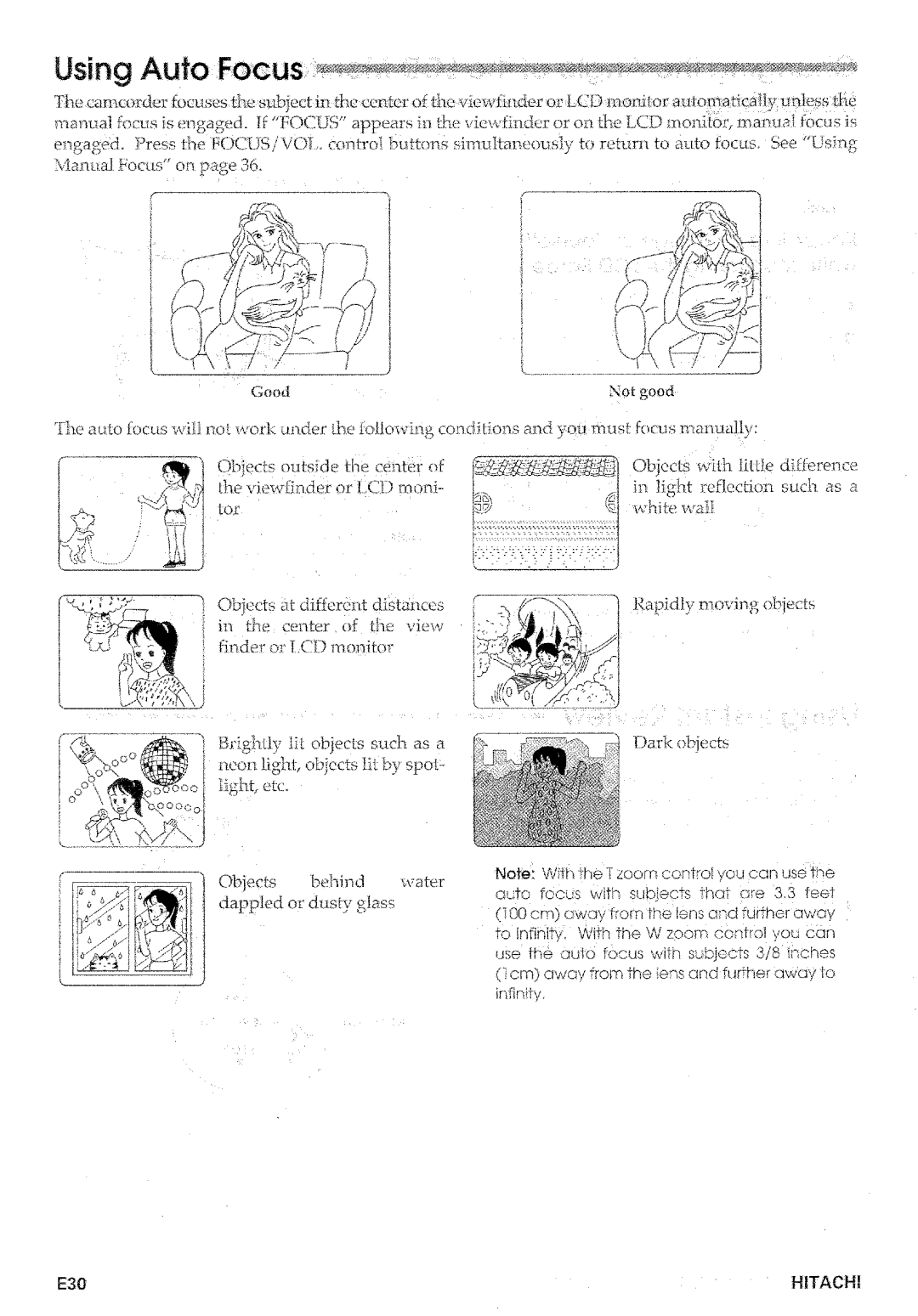 Hitachi VM-E575LA manual 