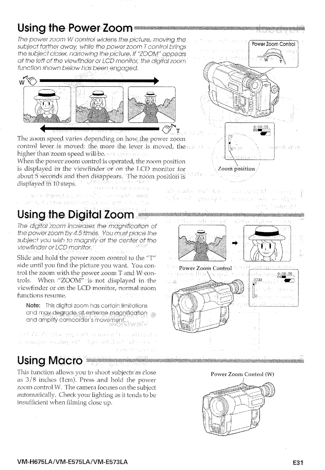 Hitachi VM-E575LA manual 
