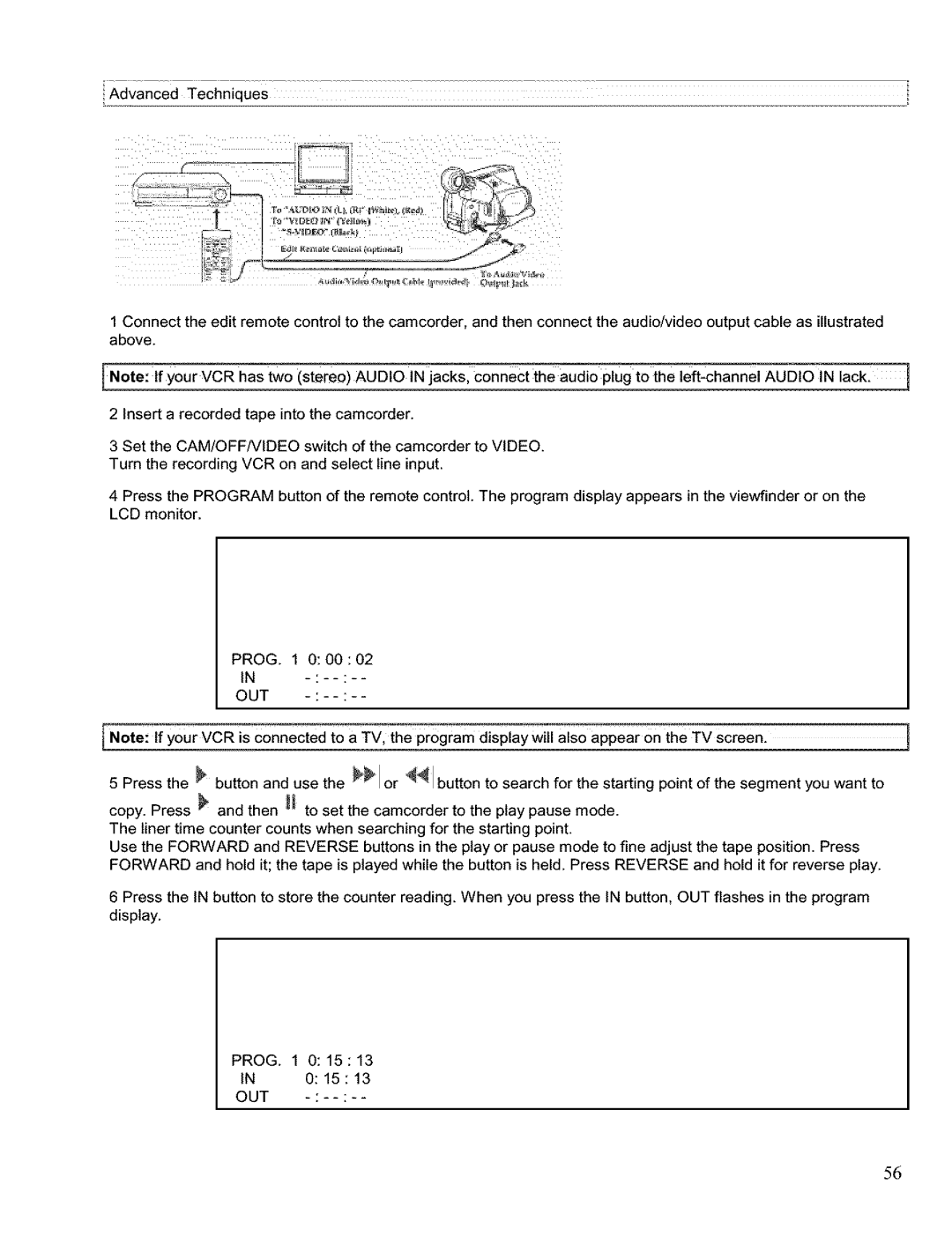 Hitachi VM H 655 LA instruction manual Prog 