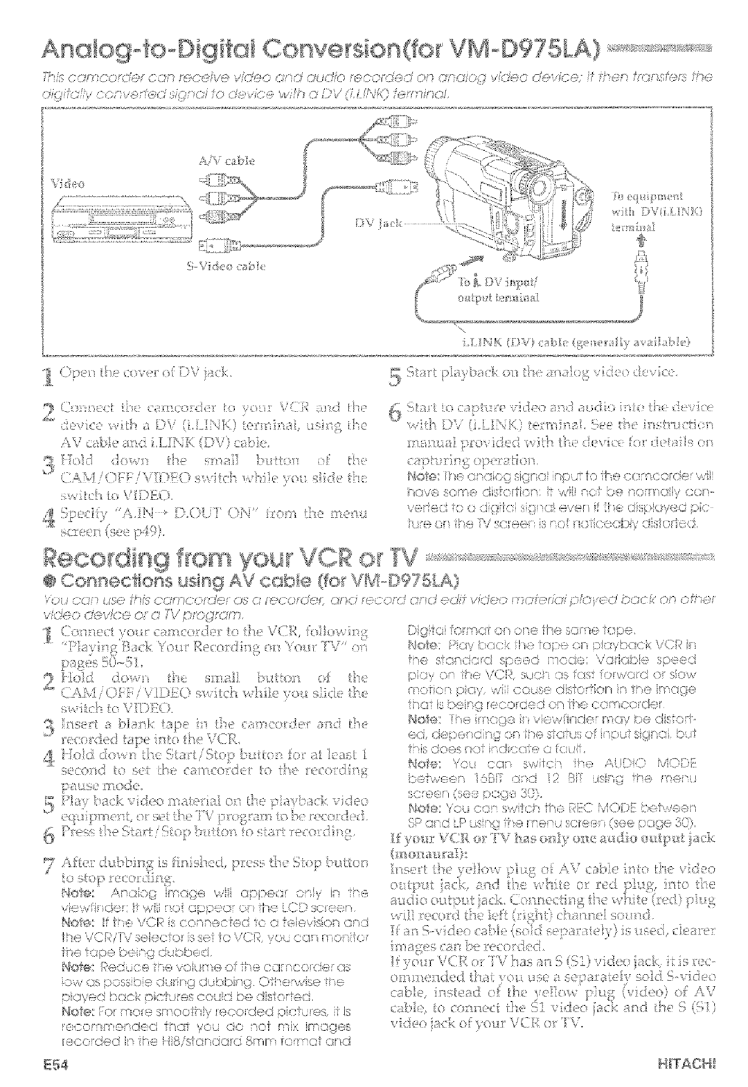 Hitachi VMD875LA instruction manual Capt $ opa, Sce n se, CabD, 854 