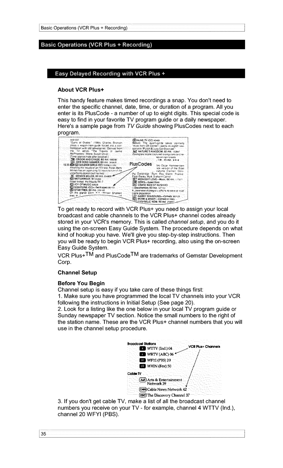 Hitachi VT-F382A owner manual About VCR Plus+, Channel Setup Before You Begin 