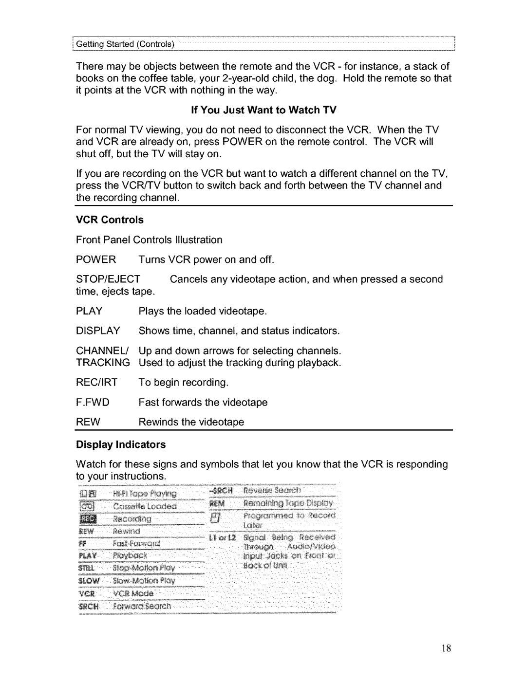 Hitachi VT-FX611A owner manual Power, Stop/Eject, Play, Display, Channel, Tracking, Rec/Irt, Fwd, Rew 