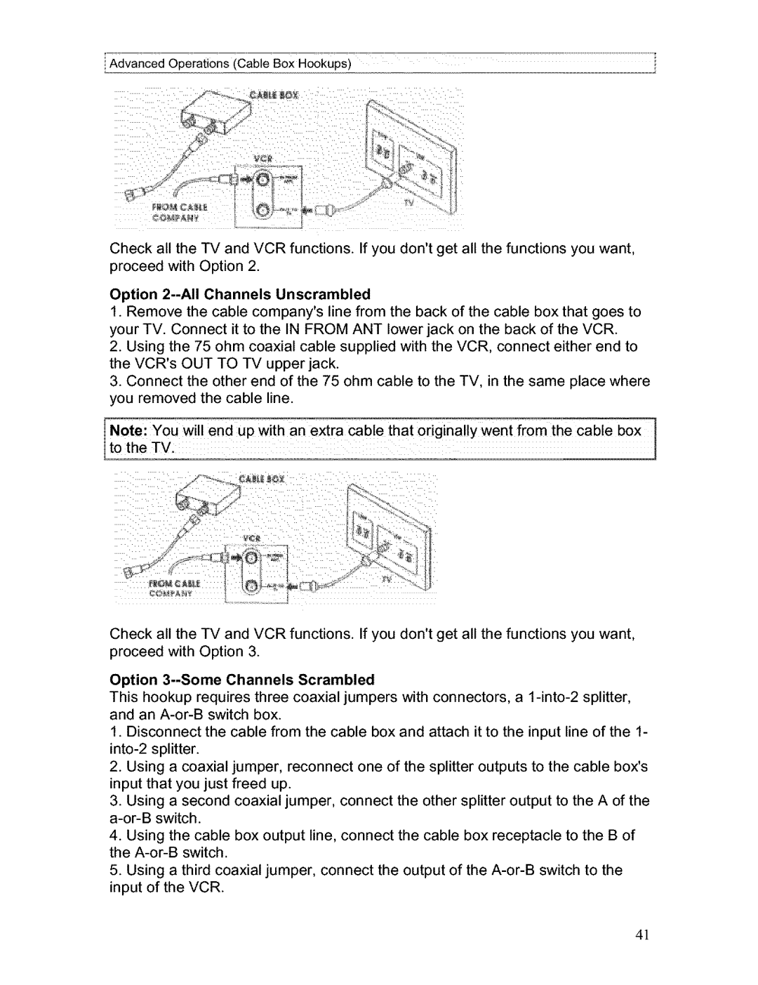 Hitachi VT-FX611A owner manual Option 3--Some Channels Scrambled 