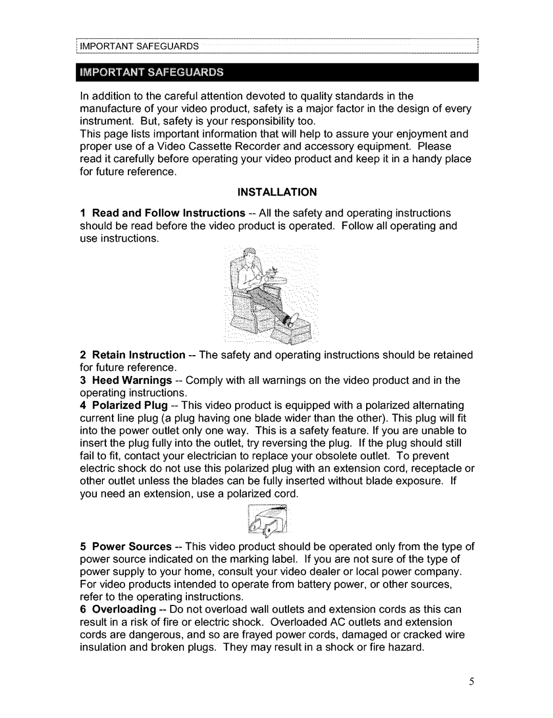 Hitachi VT-FX611A owner manual Installation 