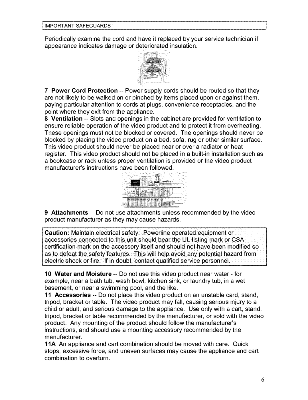 Hitachi VT-FX611A owner manual Important Safeguards 