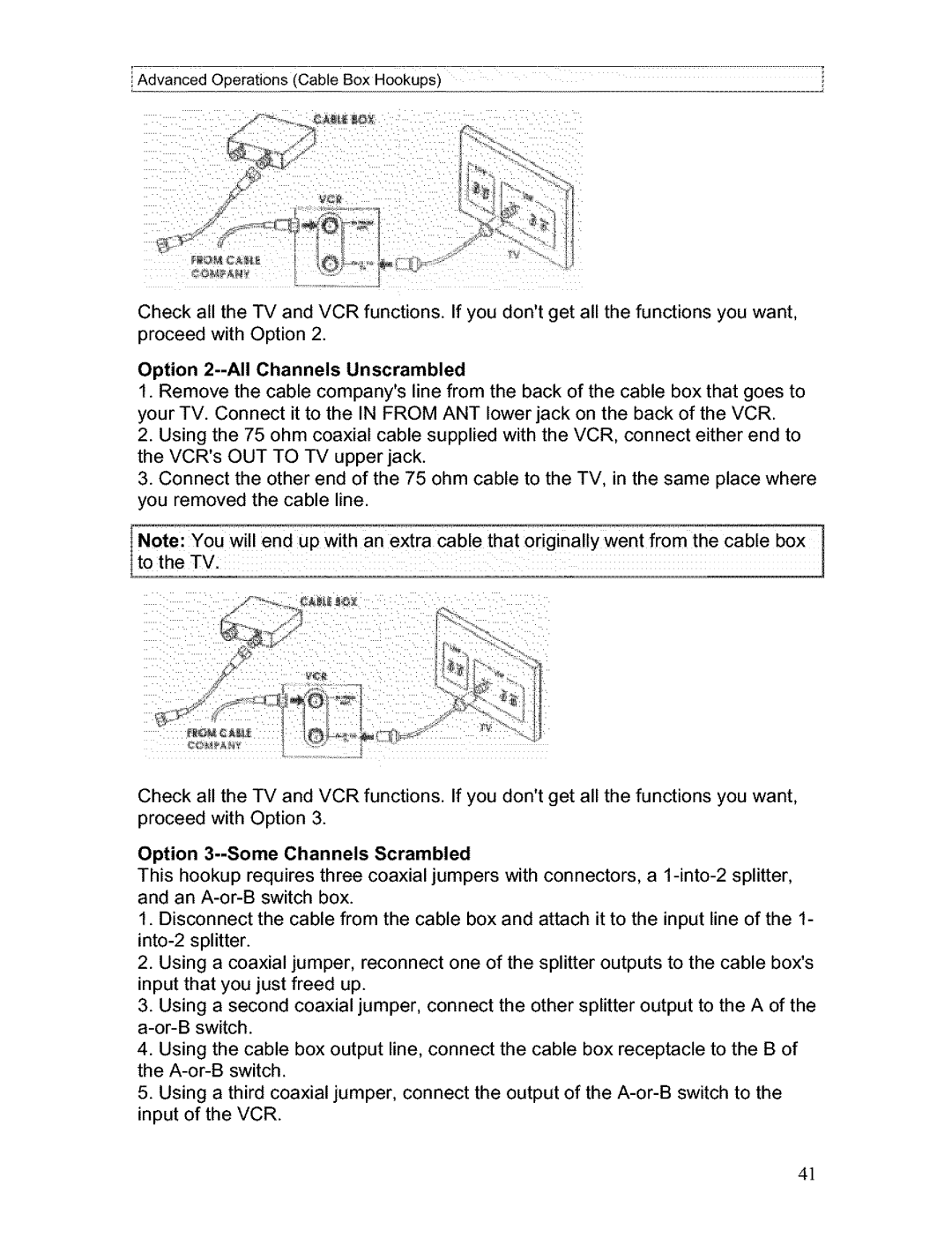 Hitachi VT-FX611A owner manual Option 3--SomeChannels Scrambled 