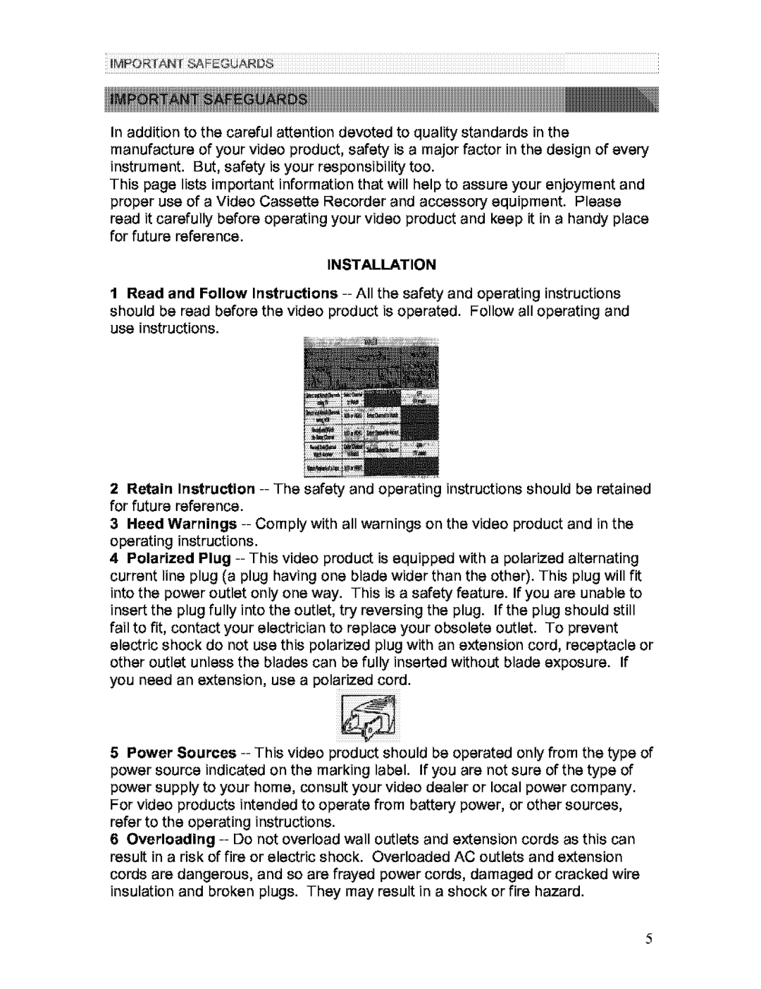 Hitachi VT-FX613A owner manual Installation 