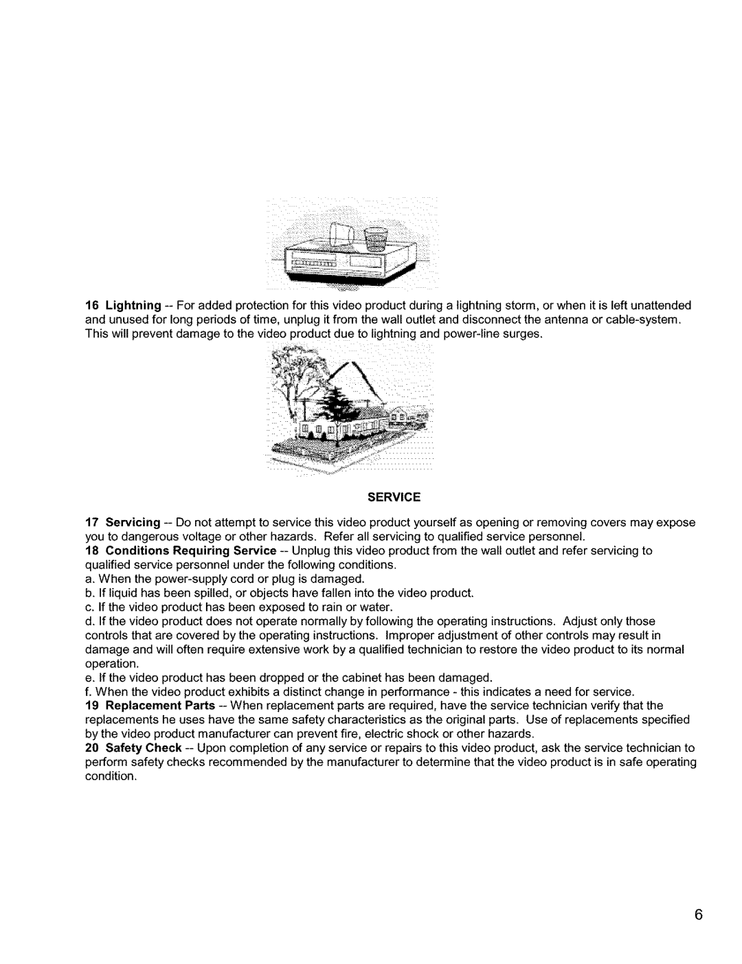 Hitachi VT-FX631A-VT-FX632A owner manual Service 