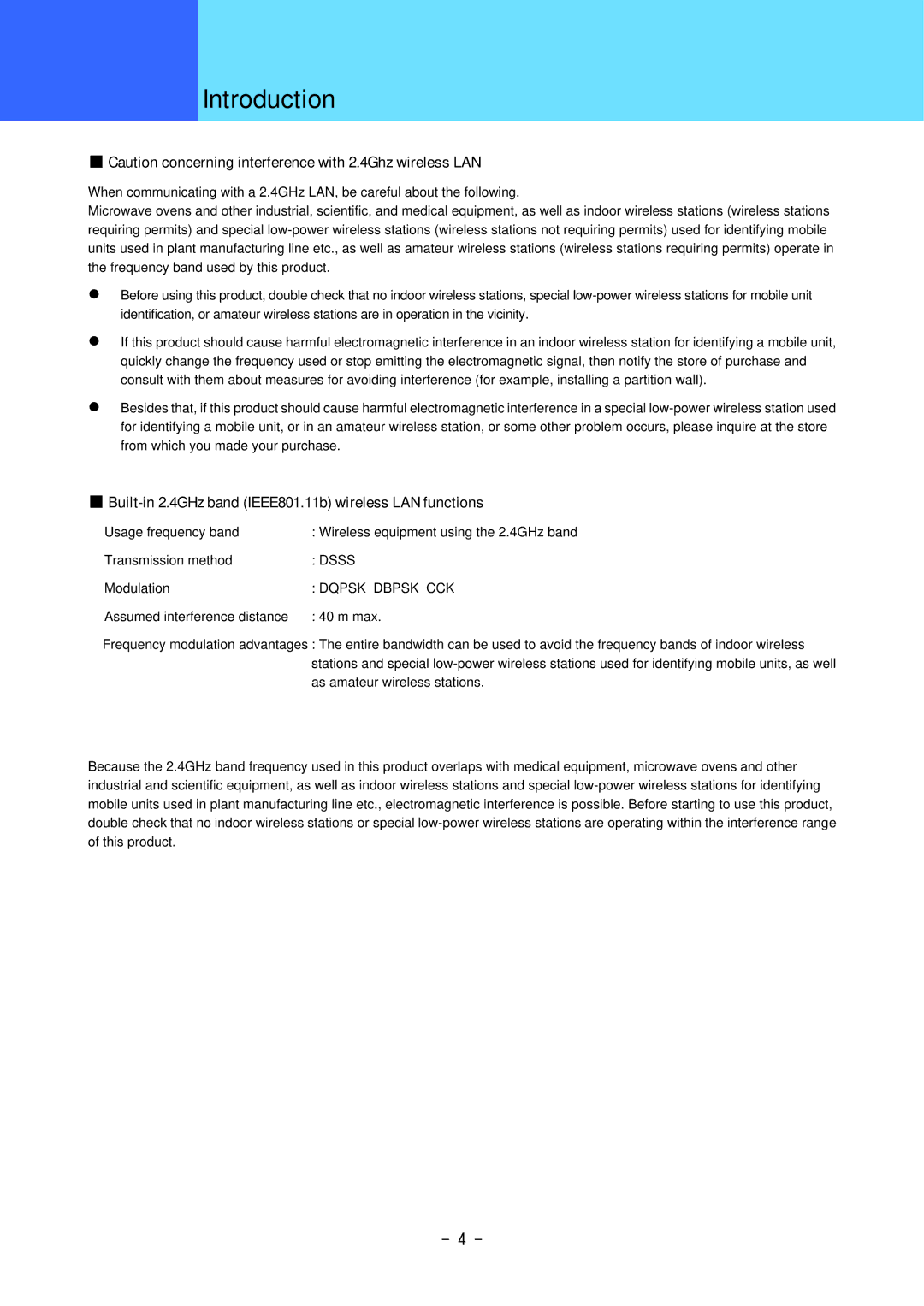 Hitachi WirelessIP 5000 user manual Built-in 2.4GHz band IEEE801.11b wireless LAN functions 