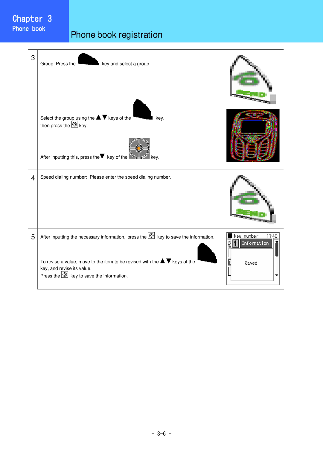 Hitachi WirelessIP 5000 user manual Phone book registration 