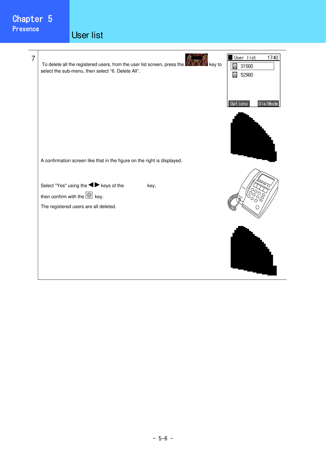 Hitachi WirelessIP 5000 user manual User list 