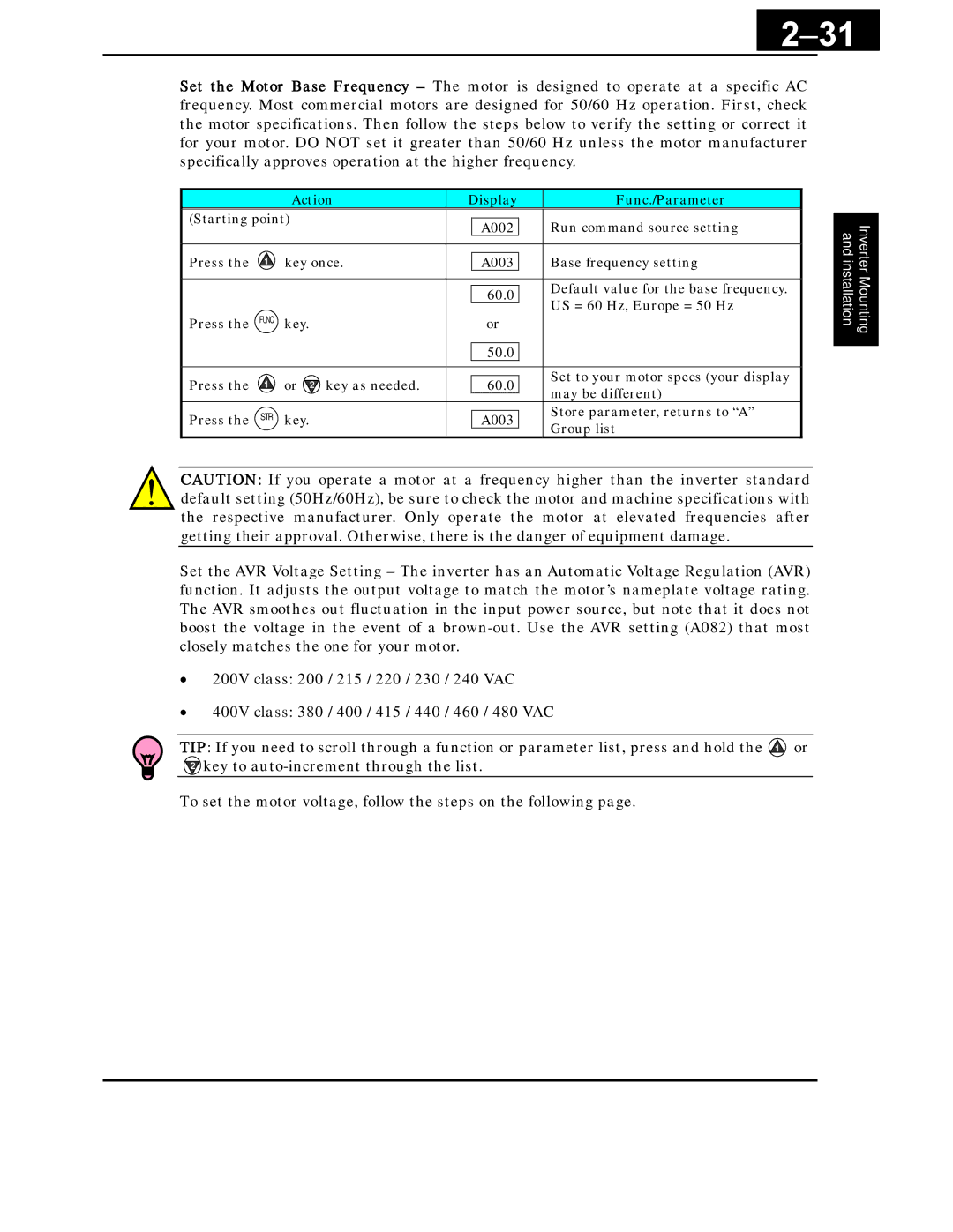 Hitachi X200 Series instruction manual 31 