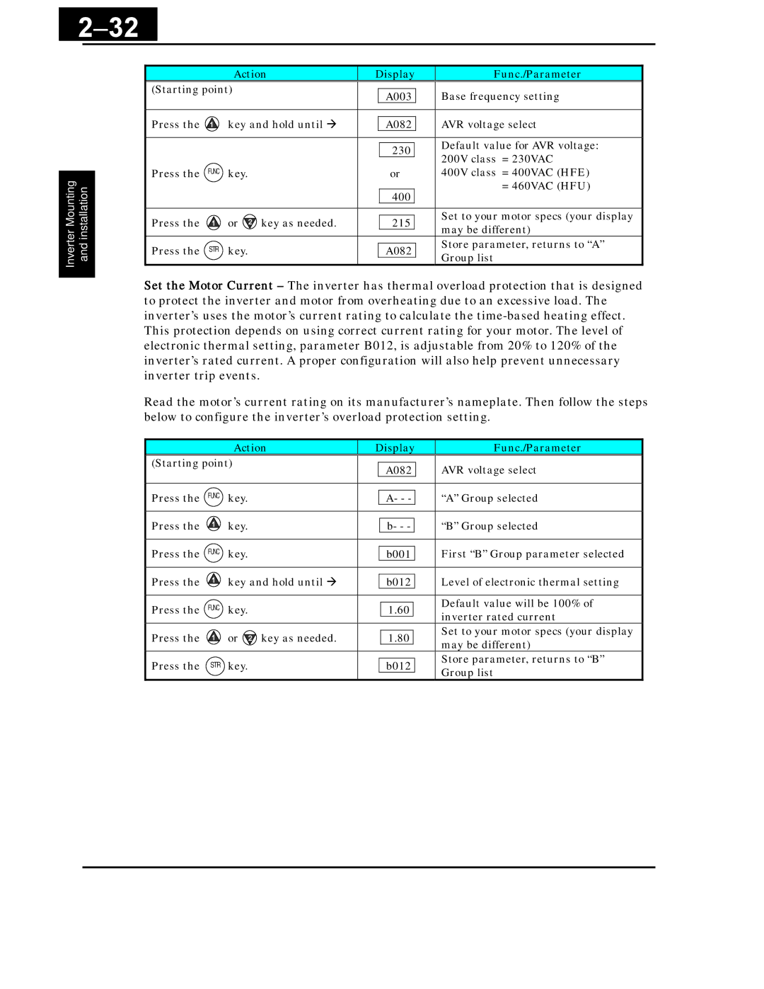 Hitachi X200 Series instruction manual 32 