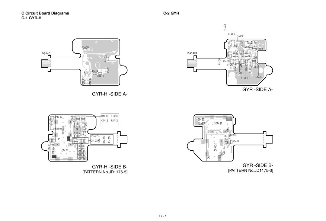 Hitachi service manual Circuit Board Diagrams, PG1401 