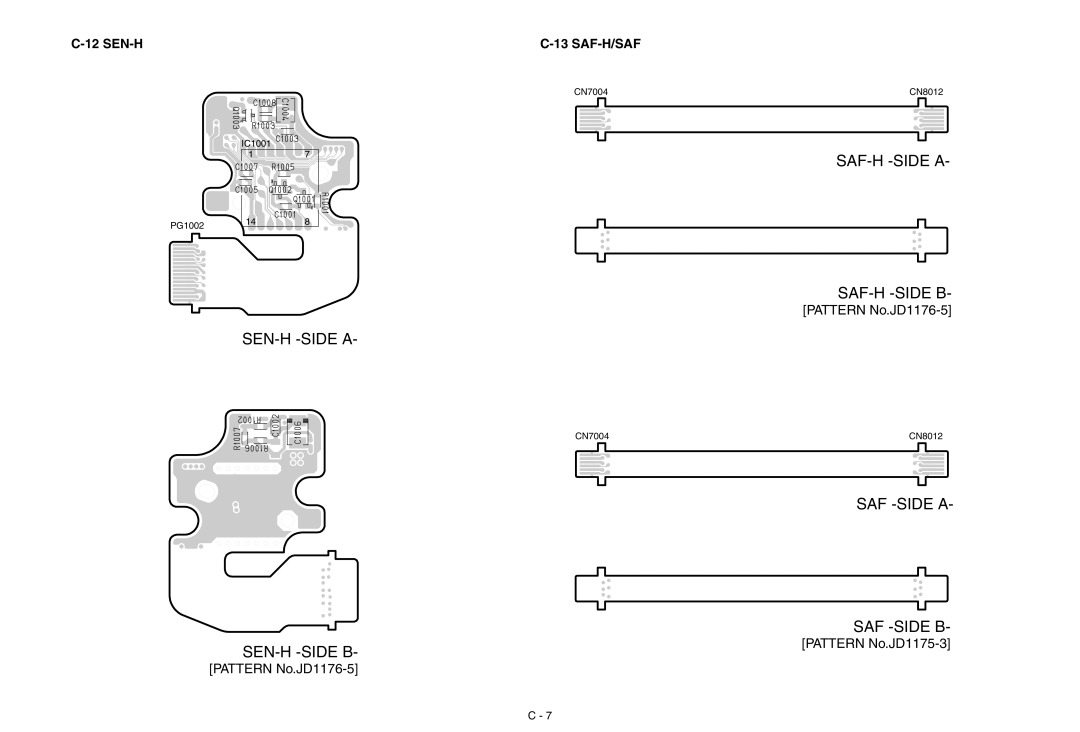 Hitachi service manual Sen-H, IC1001 PG1002, CN7004 CN8012 