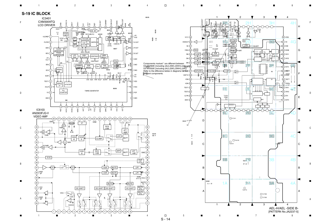 Hitachi service manual IC3401, IC3701, LV4149W, IC1301 UPD168153 