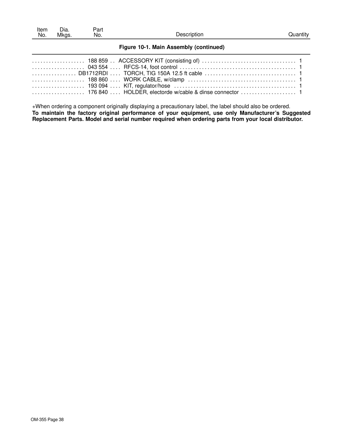 Hobart 180 SD manual 043 