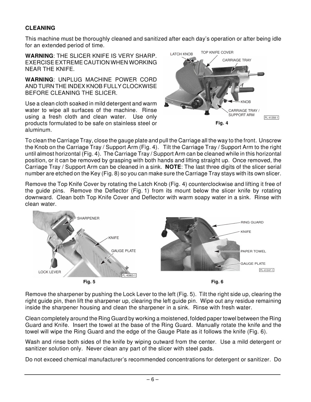 Hobart 2912 manual Cleaning 