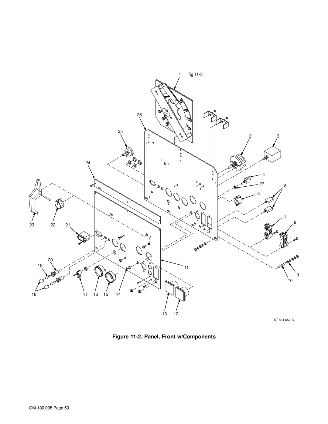 Hobart 3225DX manual Panel, Front w/Components 