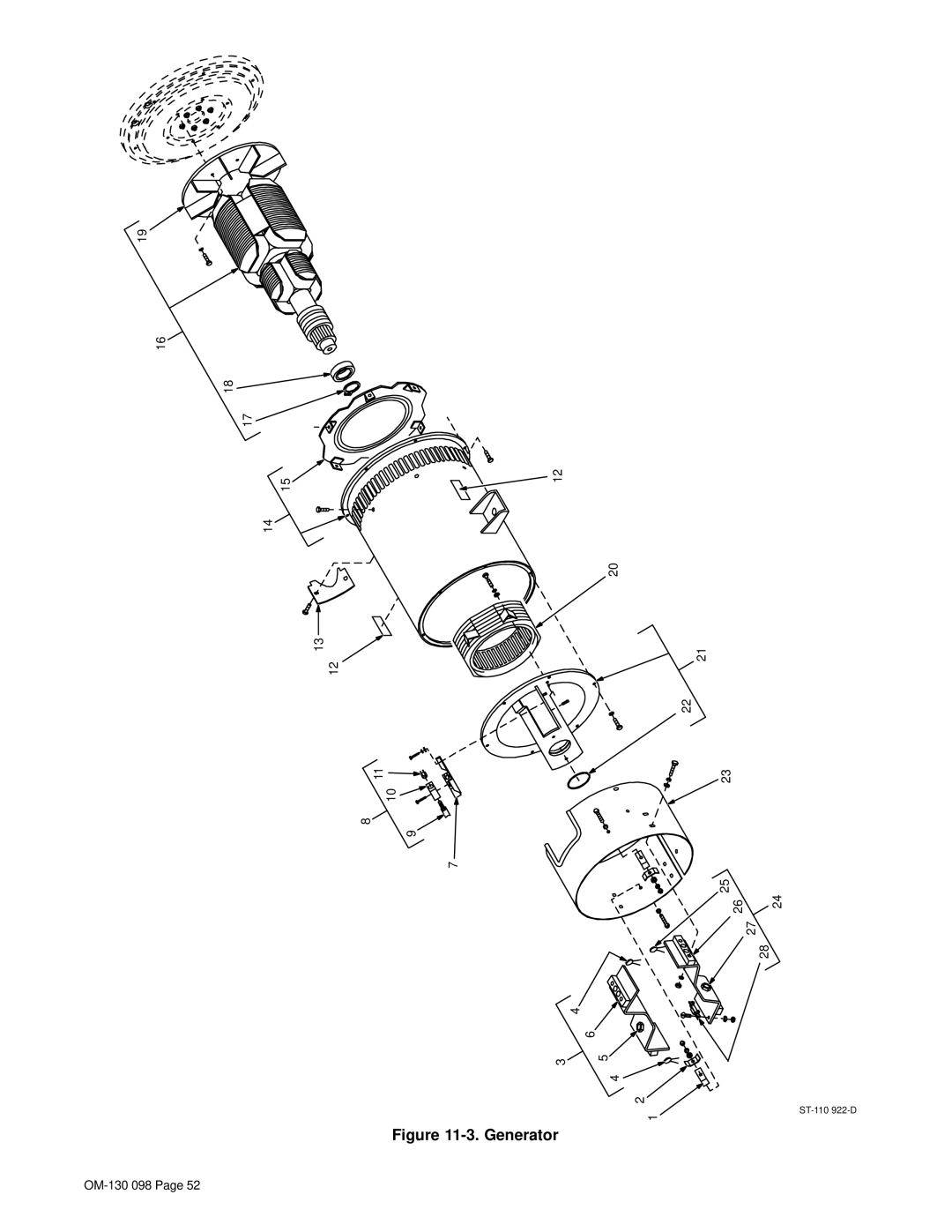 Hobart 3225DX manual Generator, 11 10 