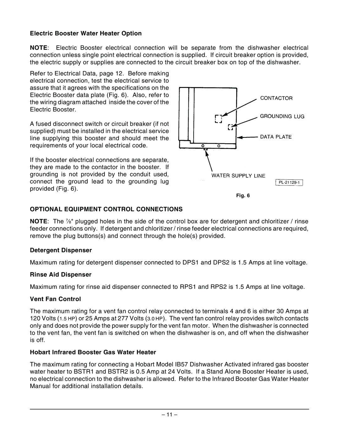 Hobart AM14 ML-32614, AM14C ML-32615 manual Optional Equipment Control Connections 