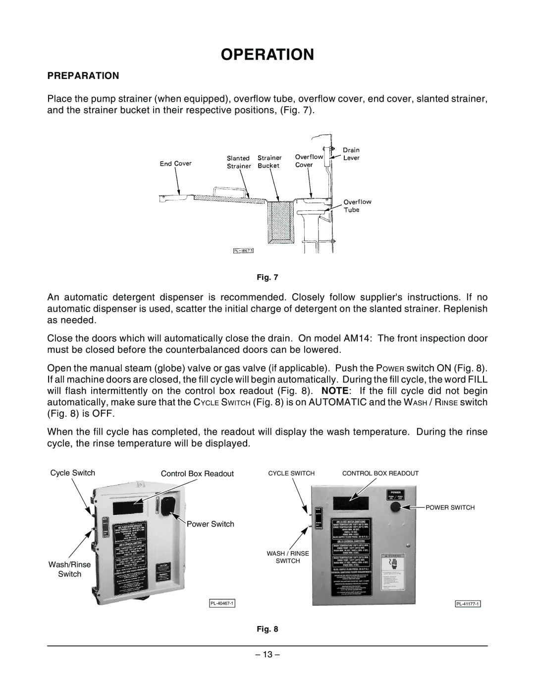 Hobart AM14 ML-32614, AM14C ML-32615 manual Operation, Preparation 