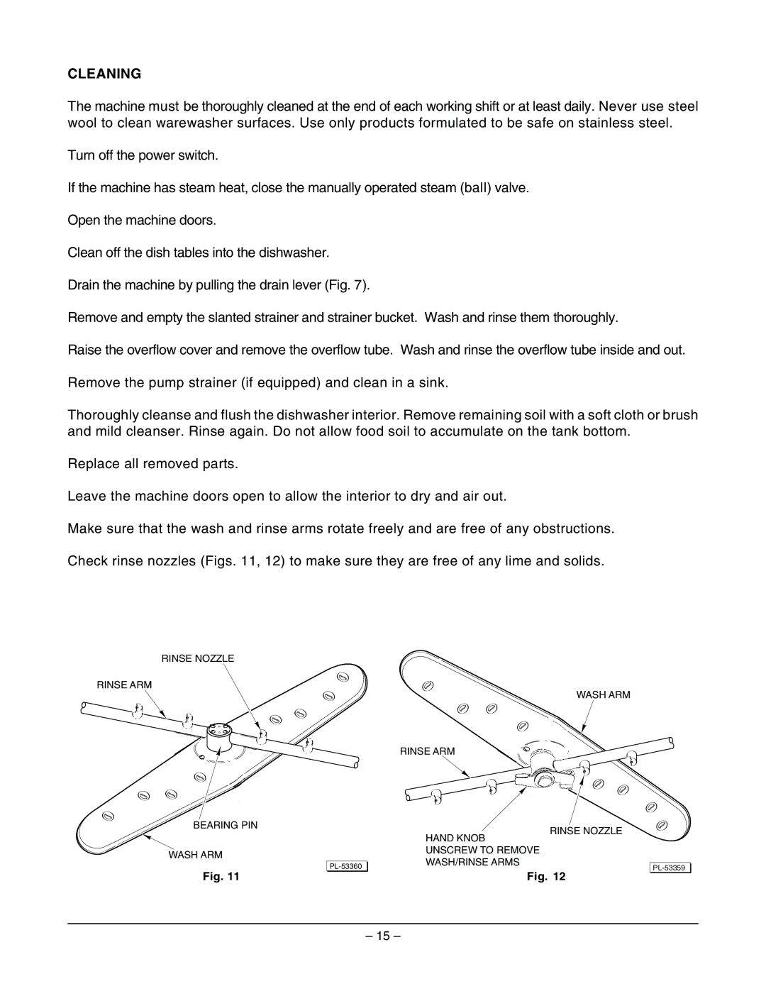 Hobart AM14 ML-32614, AM14C ML-32615 manual Cleaning 