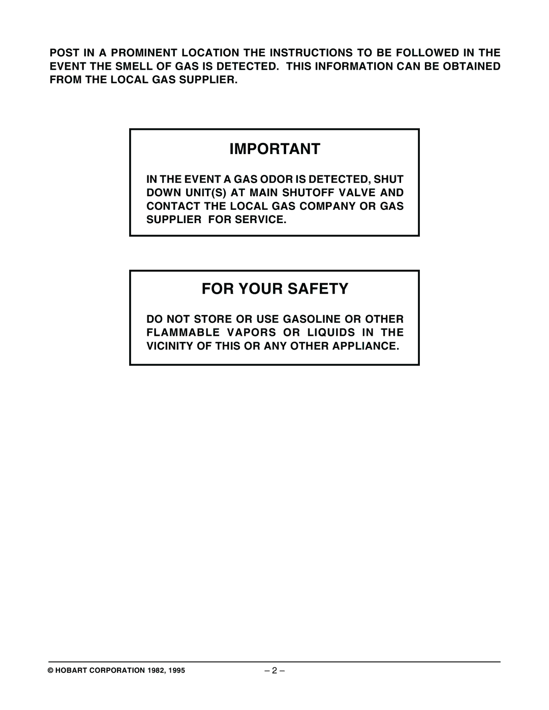 Hobart AM14C ML-32615, AM14 ML-32614 manual For Your Safety 