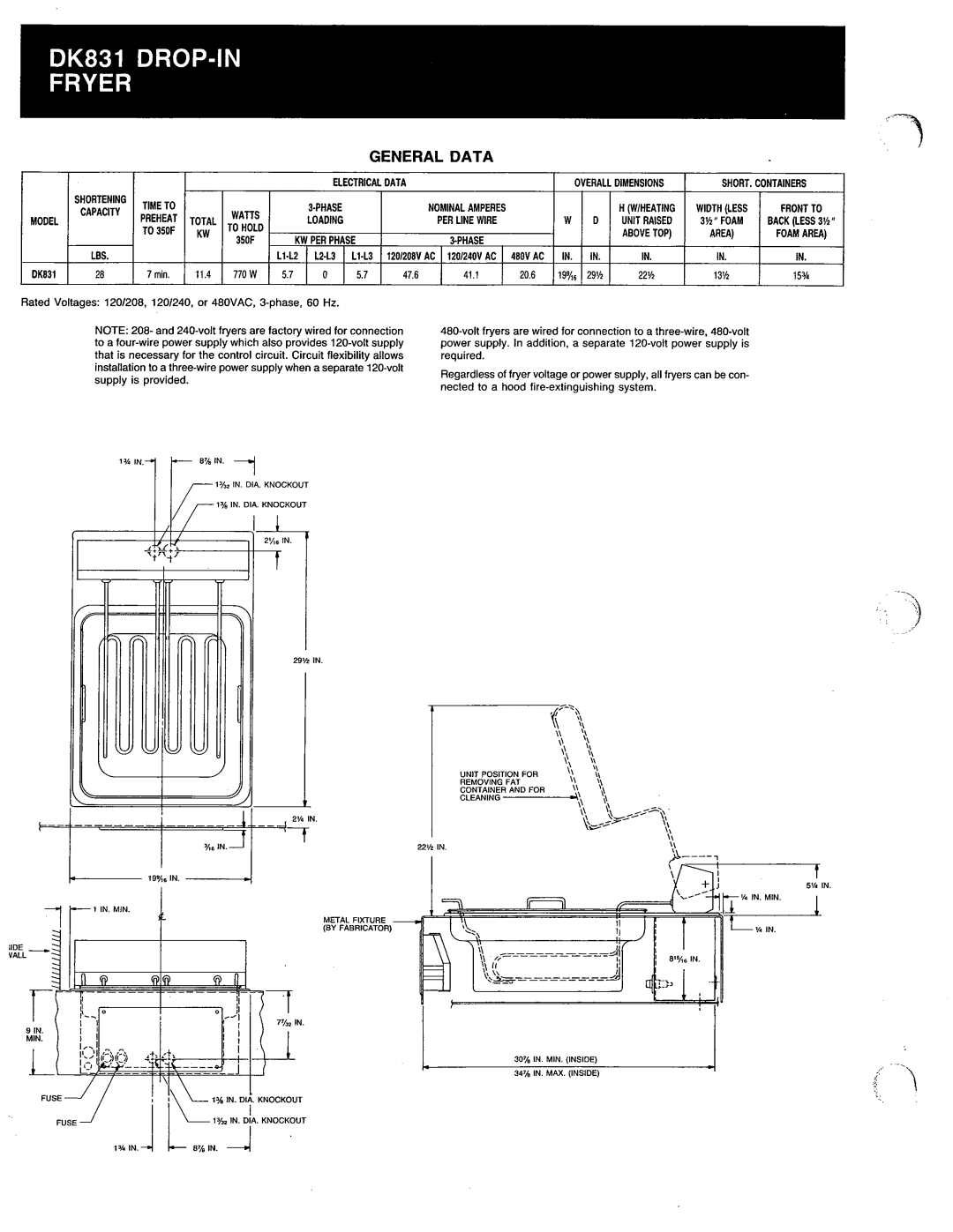 Hobart DK831 manual 