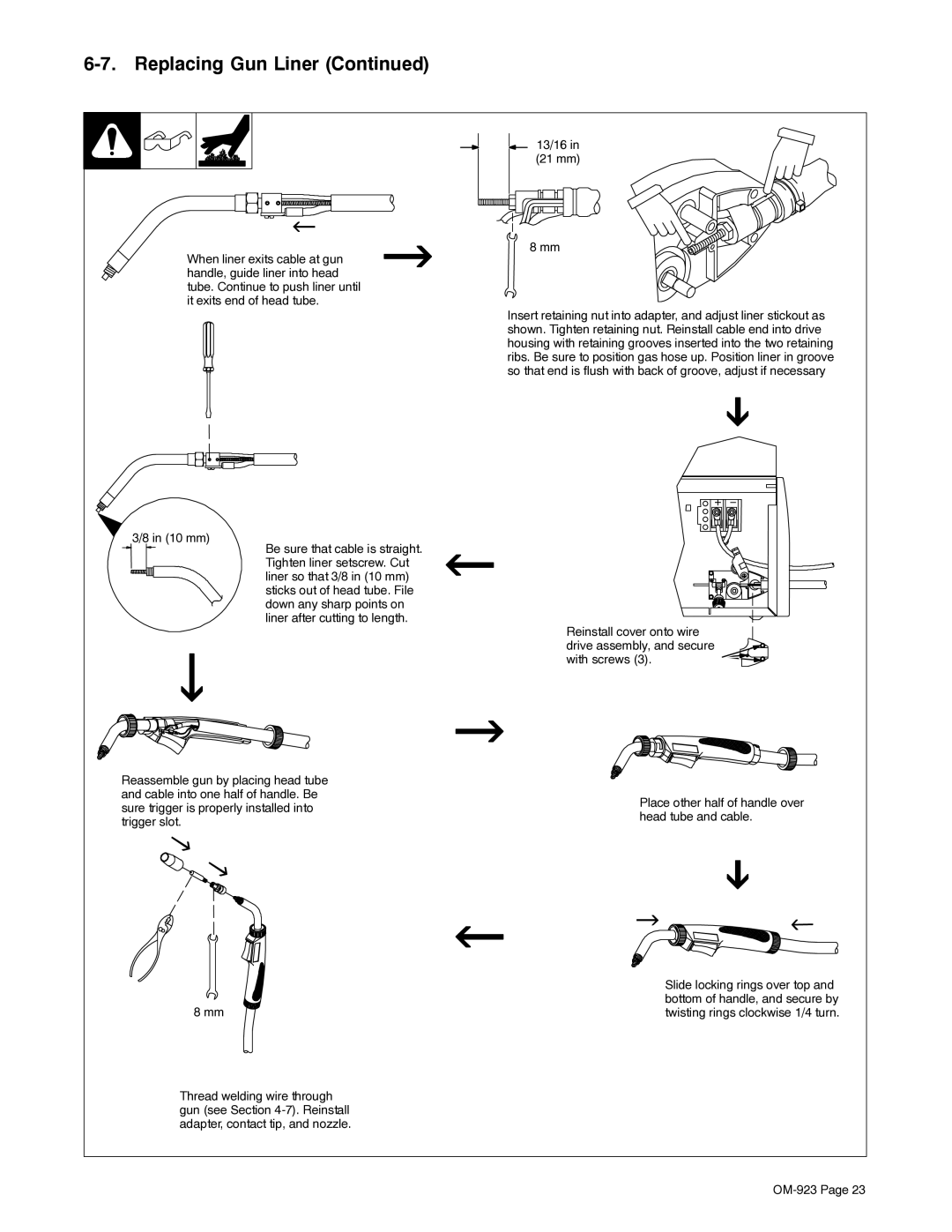 Hobart 125 EZ, H-9B manual 13/16 in 21 mm 