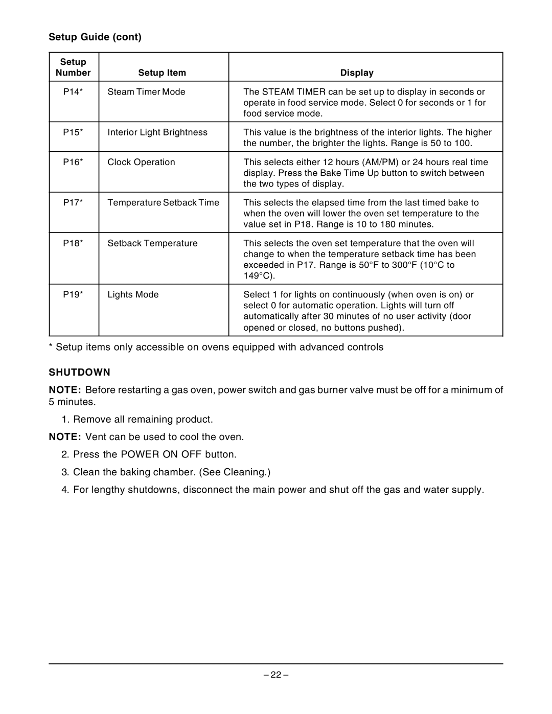 Hobart HBA2E, HBA2G manual Shutdown 